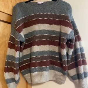 Pink lily striped sweater